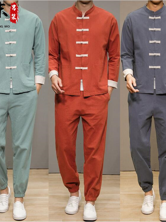 Health & Wellness Gordon Edlin - Chinese Style Cotton Linen Tang Suit