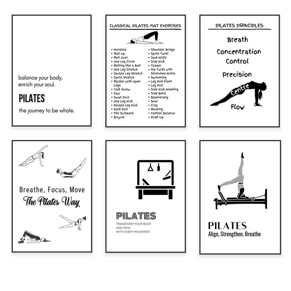 Pilates poses, pilates princip - Health Wellness Poster ulasan dan harga