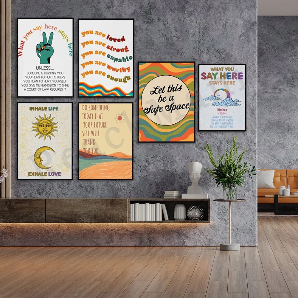 Self Care Mental Health Therap - Health Wellness Poster ulasan dan harga