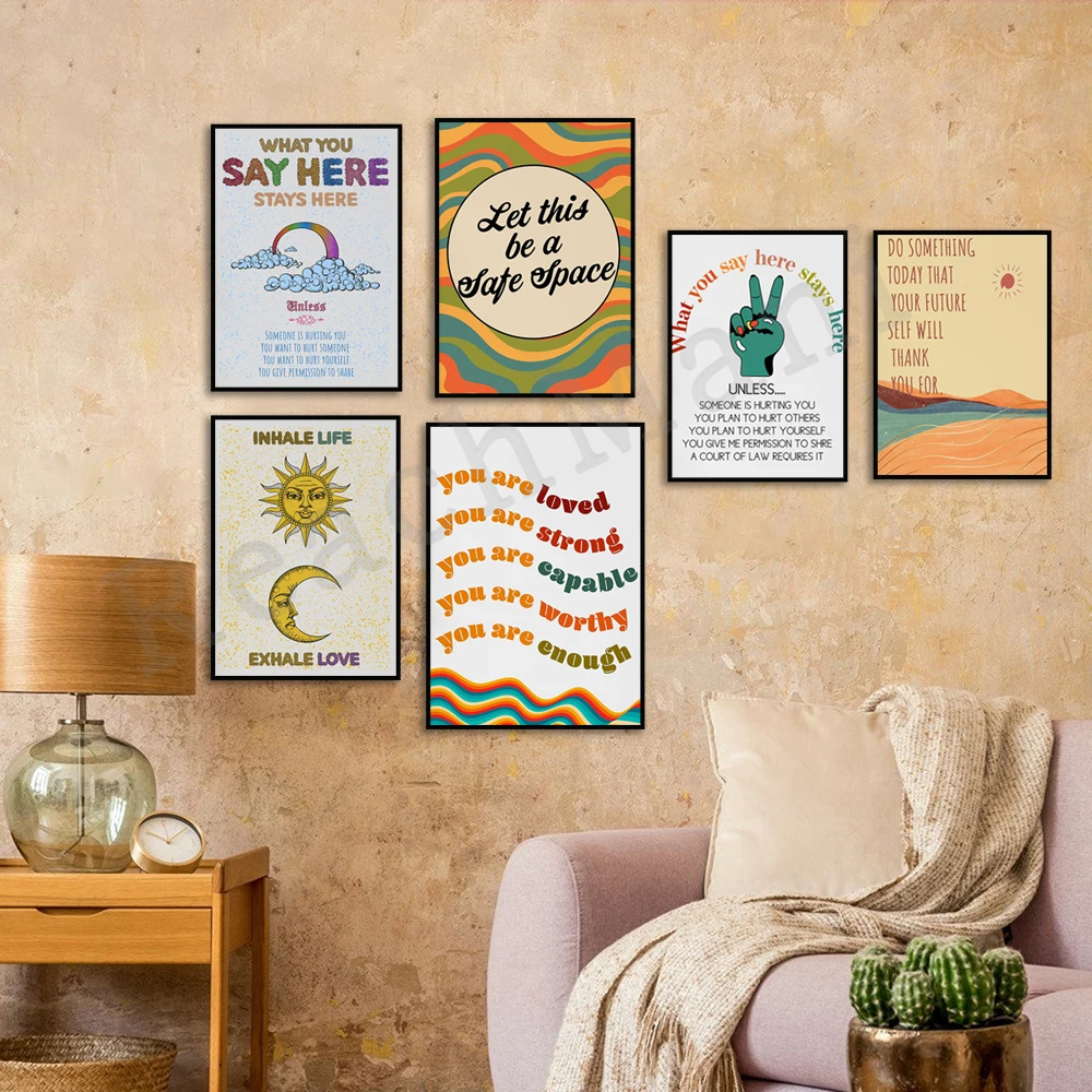 Self Care Mental Health Therap - Health Wellness Poster ulasan dan harga