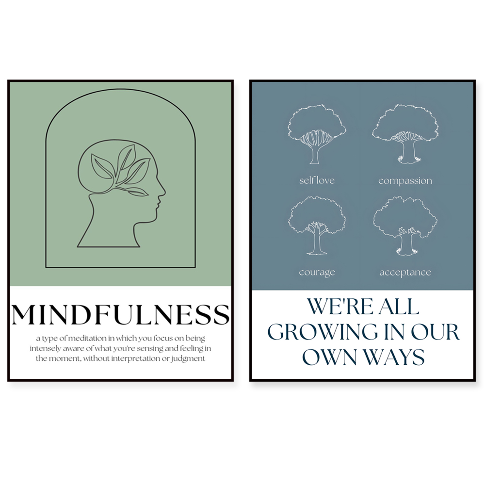Mindfulness print, it's a safe - Health Wellness Poster ulasan dan harga