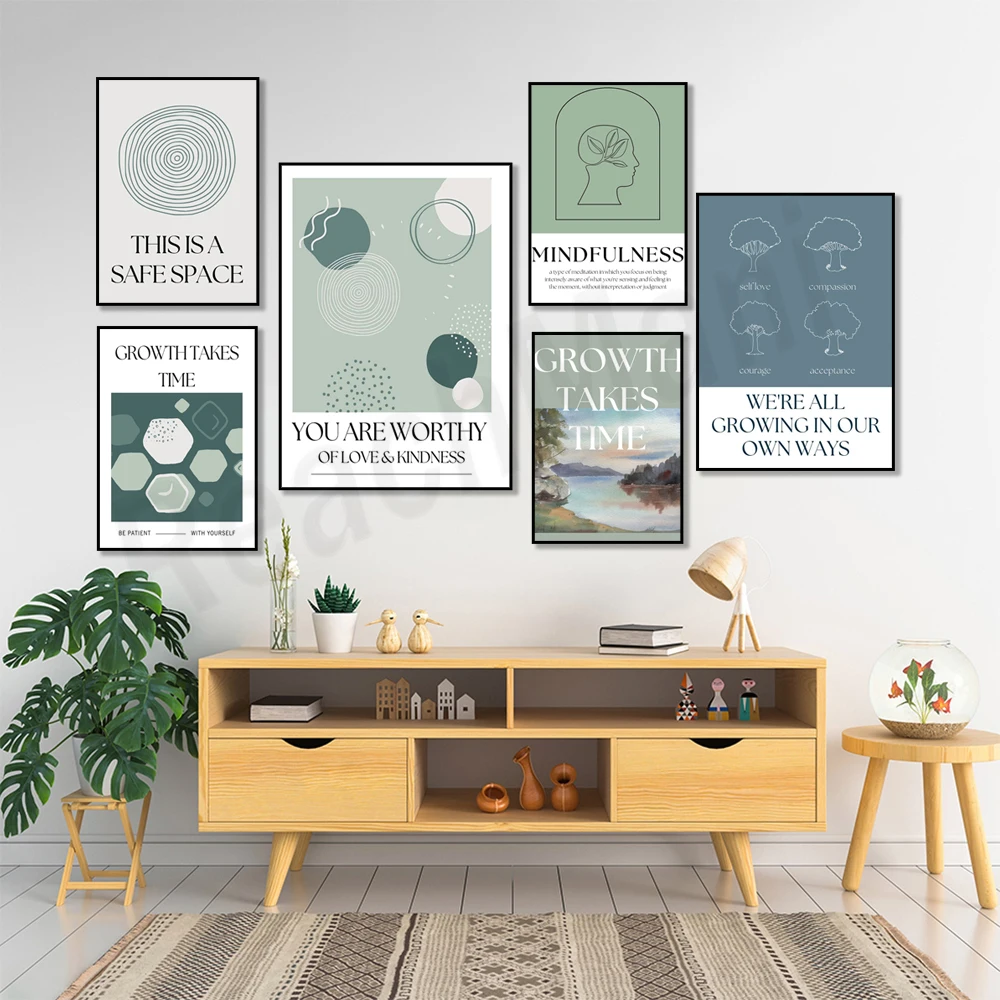 Mindfulness print, it's a safe - Health Wellness Poster ulasan dan harga